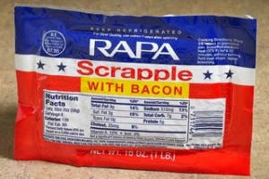 rapa scrapple with bacon