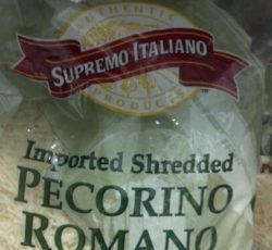 Supremo Italiano Shredded Pecorino Romano Cheese 5 lb.