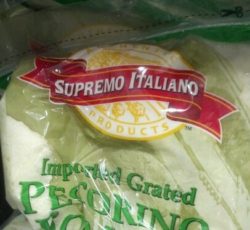 Supremo Italiano Grated Pecorino Romano Cheese 5 lb.